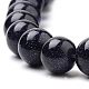 Synthetic Blue Goldstone Beads Strands X-G-S259-41-8mm-3