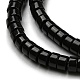Pietra naturale nera perle di fili G-F631-A14-01-3