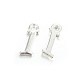 Silver Color Plated Alloy Letter Pendants PALLOY-P097-04-I-1
