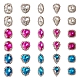 30pcs 15 style coudre sur strass GLAA-TA0001-22-3