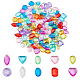 PandaHall 150pcs Jewellery Glass Gems 10 Colors Transparent Acrylic Beads 8 Styles Bling Diamonds Halloween Pirate Treasure Jewels for Home Table Scatters Vase Fillers Decoration Pirate Party Favors DIY-PH0008-88-1