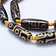 Brins de perles dzi à 9 œil de style tibétain TDZI-K003-19A-01B-3