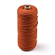 工芸品の編み物用の綿糸  鮭色  3mm  約109.36ヤード（100m）/ロール KNIT-PW0001-01-18-1