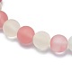 Bracelets extensibles en perles de verre tigres dépoli BJEW-K212-B-016-3