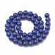 Chapelets de perles en lapis-lazuli naturel X-G-S333-6mm-013-3