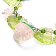 Bracelet à breloques fleurs en verre BJEW-JB09435-5