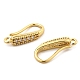 Brass with Cubic Zirconia Earring Hooks KK-Q782-01G-2