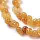 Chapelets de perles en jade topaze naturelle G-H243-12-3