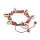 Verstellbare geflochtene Perlenarmbänder aus Nylonfaden BJEW-JB04951-01-2