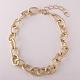Metal Aluminum Curb Chain Statement Necklaces For Women NJEW-BB09339-2