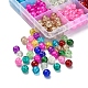 360 pièces 12 couleurs brins de perles de verre craquelées peintes à la bombe CCG-YW0001-12-3