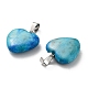 Coeur teints pendentifs de pierres précieuses naturelles G-Q438-05-5