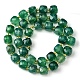 Natural Green Onyx Agate Beads Strands G-Q010-A16-01-3
