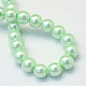 Cottura dipinto di perle di vetro perlato fili di perline rotondo X-HY-Q003-4mm-04-3
