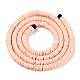 Плоские круглые бусинки распорки ручной полимерной глины CLAY-R067-4.0mm-13-4
