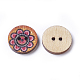 Printed Wooden Buttons WOOD-WH0021-09A-2