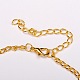 Golden Plated Anchor Alloy Grade A Rhinestone Anklets AJEW-AN00024-4