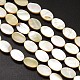 Brins de perles ovales en coquille d'eau douce naturelle BSHE-M022-26-1