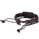 Unisex pulseras de cordón de cuero de moda BJEW-BB15581-B-3