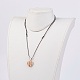 Colliers pendants de cordon ciré en coton ajustable NJEW-JN02105-5