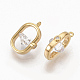 Brass Clear Cubic Zirconia Charms ZIRC-Q021-033G-NF-3