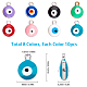 SUNNYCLUE 1 Box 80PCS Evil Eye Enamel Charms Mixed Colorful Double-Sided Alloy Enamel Charms Pendants Platinum Plated Jewelry Charms for Bracelet Earrings Necklace Jewelry Making ENAM-SC0001-30-4