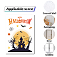 CRASPIRE 8 Sheets 8 Styles Halloween Window Stickers Large Haunted House Pumpkin Spider Web Window Clings Wall Decor Decals Stickers for Bedroom Living Room Store Showcase Decorations Party Supplies DIY-WH0345-053-4