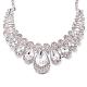 Fashion Women Jewelry Zinc Alloy Glass Rhinestone teardrop NJEW-BB15165-A-2