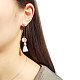 Alloy Dangle Stud Earrings EJEW-N0020-188B-3