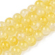 Crackle Baking Painted Imitation Jade Glass Beads Strands X1-DGLA-T003-8mm-03-1
