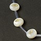 Eau douce naturelle de coquillage perles brins BSHE-B005-13G-3