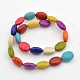 Dyed Synthetic Turquoise Oval Bead Strands G-N0138-04-2