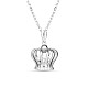 Colliers pendentifs cz couronne en argent sterling tinysand 925 TS-N312-S-1