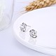 Exquisite 925 Sterling Silver Cubic Zirconia Stud Earrings EJEW-BB20093-5