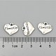 Breloques argent antique en alliage avec strass cardiaques et mot sculpté pour mariage ALRI-N005-28A-3