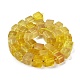 Natürliche gelbe Fluorit Perlen Stränge G-G053-B07-01-3