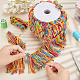 OLYCRAFT 10 Yards(9.1m) Rainbow Ribbon Polyester Tassel Lace Trim for DIY Crafts Sewing Decorations Trim Ribbons for Clothing Accessories 5cm Wide OCOR-OC0001-06-3