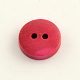 Botones de madera teñidos de 2-agujero X-BUTT-R031-036-3