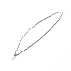ネックレスメイク  ワックスコットンの糸コードとチベット風の合金ペンダント  スター  銀  12.3インチ（32cm）x0.1cm AJEW-PH01424-3
