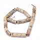 Natural Fossil Coral Prism Bead Strands G-O092-06-3