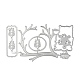 DIYテンプレート用の炭素鋼エンボス加工金属カッティングダイ  装飾的なエンボス印刷紙のカード  ミックス模様  マットプラチナカラー  8x15.5x0.08cm DIY-D044-02-1