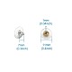Dadi per orecchie in ottone fashewelry KK-FW0001-01-7