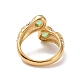 Овальное открытое кольцо-манжета с драгоценными камнями и стразами STAS-E168-10A-G-4