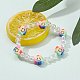 Bracelets extensibles en perles d'argile polymère faites à la main pour les enfants BJEW-JB06325-04-2