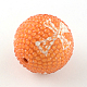 Perles rondes en strass de résine RESI-S310-28x30-01-2