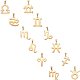 Unicraftale 12 pcs signe du zodiaque en acier inoxydable breloquese pendentifs dorés breloques 12 constellations pendentif en métal pour l'artisanat et la fabrication de bijoux STAS-UN0003-67G-6