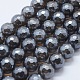 Chapelets de perles en agate naturelle électrolytique G-G749-01D-8mm-1