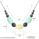 Mode Silikon Perlen Halsketten NJEW-BB20649-6