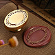 Cabeza de sello de latón con sello de cera chapado en oro AJEW-C031-01A-1