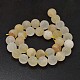 Frosted Round Natural Citrine Beads Strands G-K068-08-10mm-2